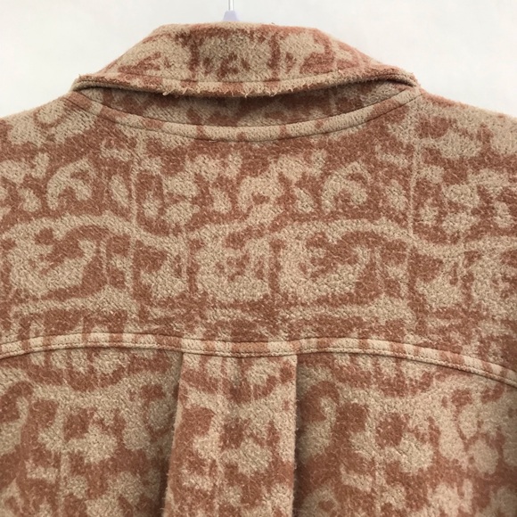 FREE PEOPLE Printed Ruby Jacket In Tea Combo Beige - Picture 11 of 16